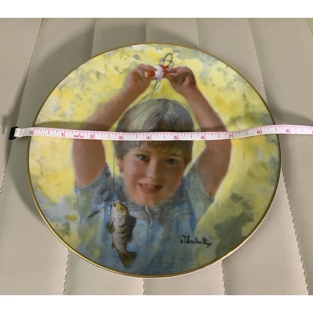 Viletta First Catch Thornton Utz‎ Carefree Days Collector Plate 1982 1614A 8.5